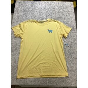 GOAT USA Mens T-Shirt XL Banana Yellow Chuck the Goat Mascot NWT